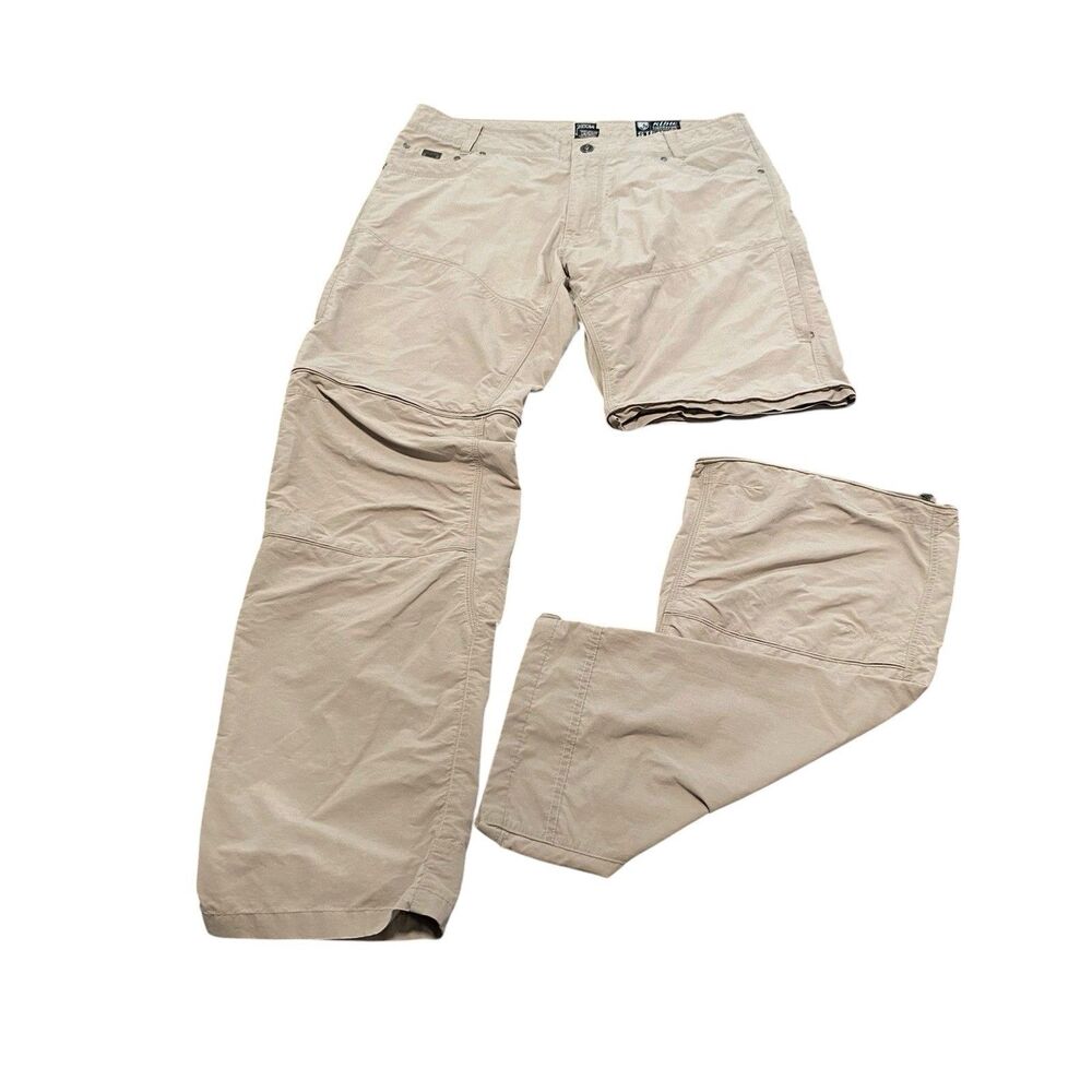 Men’s Kuhl Liberator Convertible Pant 38x34 Tan Saw Dust Stealth Zip Hiking